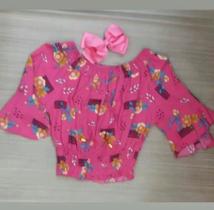 Blusa rosa Flores