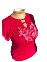 Blusa Rosa Malha Plus Size G/GG Blusa Rosa Malha Plus Size G/GG
