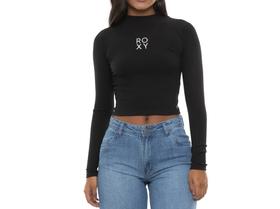 Blusa Roxy Manga Longa Lovely Night Black Blusa Roxy Manga Longa Lovely Night Black