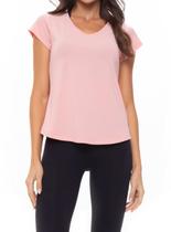 Blusa Run More Alongado - feminino - rosa