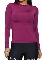 Blusa Run More Manga Longa - feminino - roxo