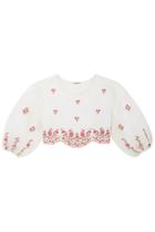 Blusa Saide Matta Bordada em Blend de Linho Blusa Saide Matta Bordada em Blend de Linho