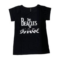 Blusa Sátira Beatles the Beagles Camiseta Baby Look Cachorros Blusinha Sfm455