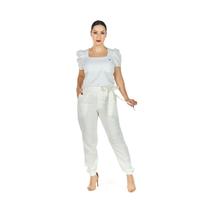 Blusa Scrub Princesa Off White - VM Jalecos e Acessorios