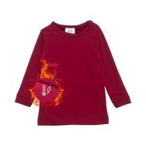 Blusa Segunda Pele Térmica Infantil Peluciado Para O Frio bordô