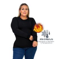 Blusa Segunda Pele Térmica Plus Size Para Usar Por Baixo Da Parka Moda Inverno