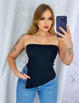 Blusa sem alça Assimétrica Canelada: O Ponto Alto da Moda Moderna Bojo Blusa sem alça Assimétrica Canelada: O Ponto Alto da Moda Moderna Bojo
