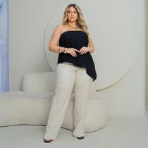 Blusa Sem Alça Blusinha Plus Size Assimétrica Fresquinha Moda Verão 2025