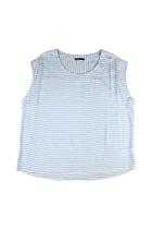 Blusa Sem Manga de Viscose Plana com Estampa Listrada Mirasul Blusa Sem Manga de Viscose Plana com Estampa Listrada Mirasul