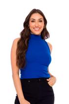 Blusa sem manga gola alta Doce Trama