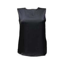 Blusa sem manga preto - dudalina