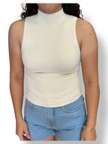 Blusa sem mangas de gola my Blusa sem mangas de gola my