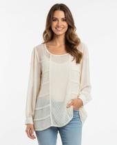 Blusa semi transparente elegante p ao g