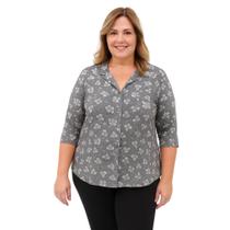 Blusa Senhora Camisa Manga 3/4 Estampadas
