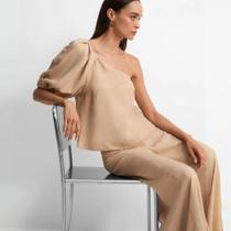 Blusa Shoulder Pregas Assimétrica Blusa Shoulder Pregas Assimétrica