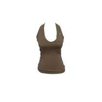 Blusa Slim Gola Marrom Lança Perfume