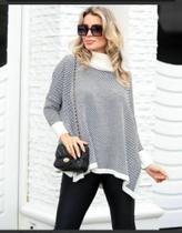 Blusa sobre tudo de fio xadrez