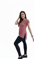 Blusa sobreleg Tapa bumbum Viscolycra - Ref 2804 Cor:Rosa ChicleteTamanho:M