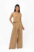 Blusa Social de Alfaiataria Glera Nude - Be Carmell