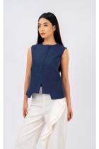 Blusa Social de Alfaiataria Pinotage Marinho - Be Carmell