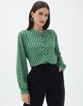 Blusa social feminina crepe tamanho m verde com detalhes Blusa social feminina crepe tamanho m verde com detalhes