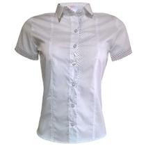 Blusa Social Feminina Manga Curta Branca Blusa Social Feminina Manga Curta Branca