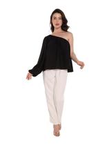 Blusa social feminina manga nula blu-0016