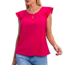 Blusa Social Feminina Mangas Dupla