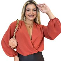 Blusa Social Plus Size Feminina Tamanho Grande 44 ao g2