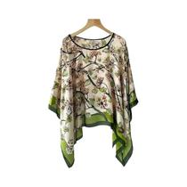 Blusa Solta De Chiffon Estampada Sexy Para Praia Feminina, Saída De Praia Confortável Estilo Poncho