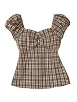 Blusa SOLY HUX feminina Gingham Summer Brown Xadrez 11Y Blusa SOLY HUX feminina Gingham Summer Brown Xadrez 11Y
