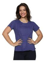 Blusa Suede Feminina Com Manga Curta Básica Corte A Fio Moda Casual