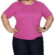 Blusa Suede Feminina Plus Size Com Manga Curta Tendência Verão