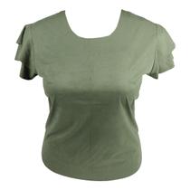 Blusa suede manga 3 babados - pink - m