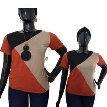 Blusa Suede tricolor