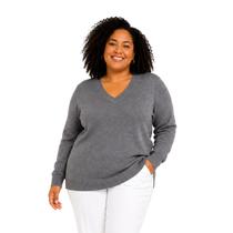 Blusa Suéter de Tricot Tamanho Grande Inverno Frio