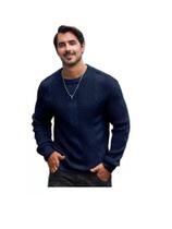 Blusa Suéter Em Tricot Detalhado Masculino. 4001 Blusa Suéter Em Tricot Detalhado Masculino. 4001