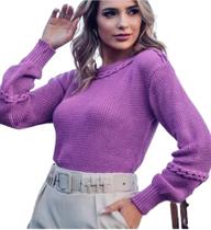 Blusa Sueter Feminin Trico Tranças Moda Tendência Blogueira Blusa Sueter Feminin Trico Tranças Moda Tendência Blogueira