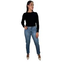 Blusa Suéter Feminina Tricot texturizado com punho ajustado Nanda