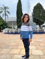 Blusa Suéter Infantil de Tricot Menino Juvenil Tricô