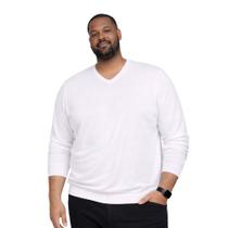Blusa Suéter Maculina em Tricot Frio Casaco Plus G4 G5 G6 Cor:PretoTamanho:G6