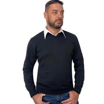 Blusa Suéter Masculino Algodão Alta Durabilidade Decote V