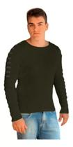 Blusa Suéter Masculino Tricot Detalhes Nas Mangas Ref:956 - Style Store