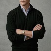 Blusa Suéter Meio Zíper com Gola Alta Masculino Manga Longa Inverno Outono Diversas Cores