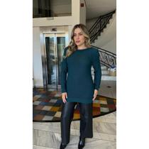 Blusa Suéter Over Size De Inverno Manga Longa Básica Inverno Feminina Links