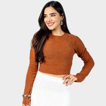 Blusa Sueter Sheila de Tecido Leve Uso para Todas Estações Blusa Sueter Sheila de Tecido Leve Uso para Todas Estações