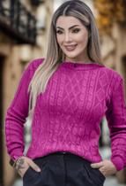 Blusa Sueter Trança Malha Trico Inverno Frio - Promocional Lançamento Tamanho U