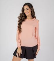 Blusa susie babado pérolas feminina