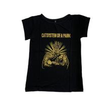 Blusa System Of A Down Gato Blusinha Baby Look Camiseta Feminina Sfm813