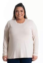 Blusa t-shirt básica decote redondo plus size 502a